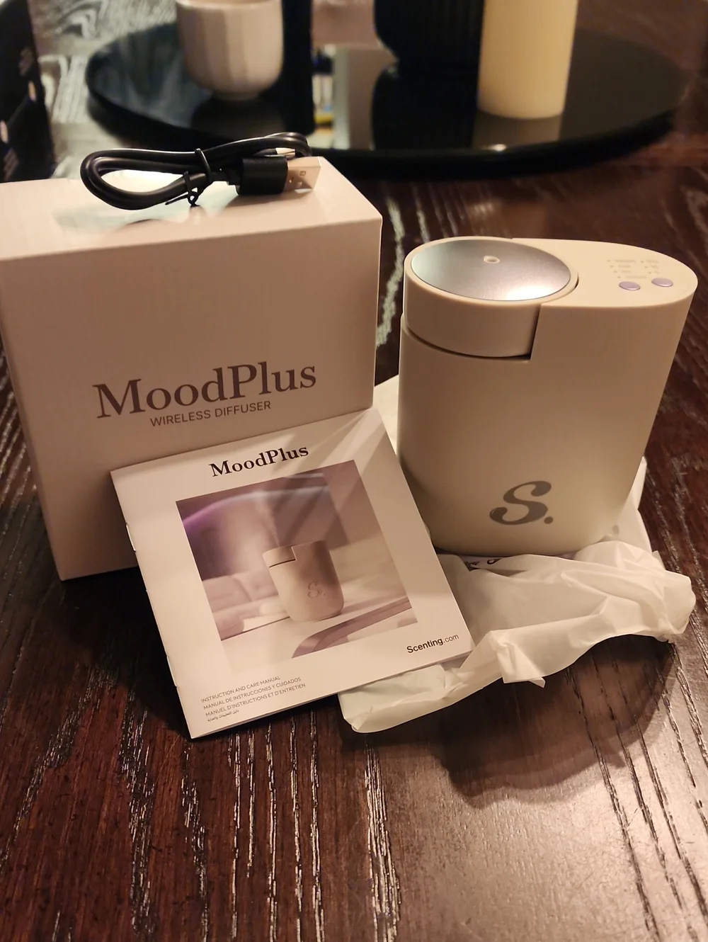 AROMA360/SCENTING Company MoodPlus Wireless Diffuser - Cream